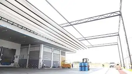 หลังคาอัตโนมัติ ขนาดใหญ่ ใช้บริหารพื้นที่ ติดตั้งที่ โรงงาน SCG Prepack